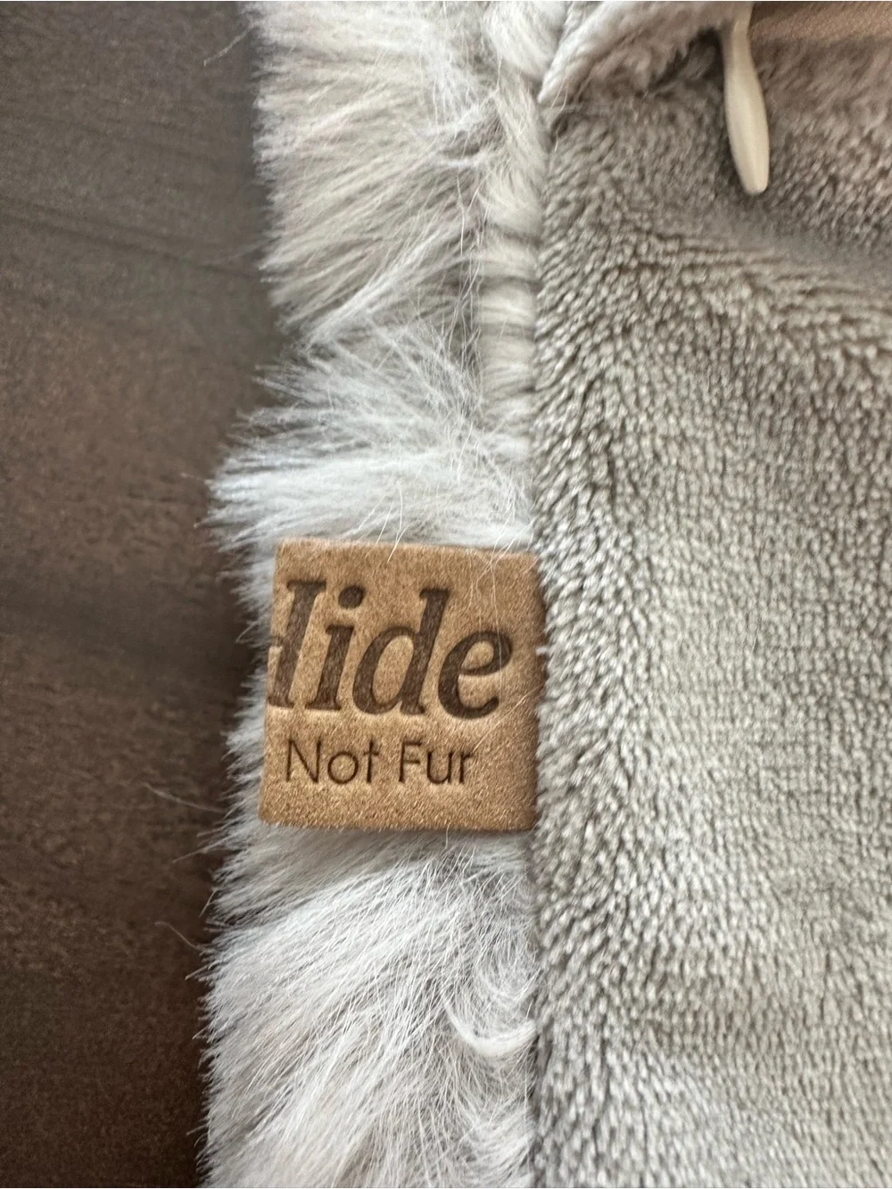 UnHide Squish Faux Fur Pillow Cover 20x20 Greige/Taupe – No Insert